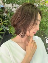 ロエ 平尾山荘(loe)&nbsp;【脱白髪染めハイライト】×上品な大人ボブ　40代50代/平尾/高宮