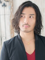 モッズヘア メン 上尾東口店(mod's hair men)&nbsp;大人ワイルドで黒髪ニュアンスパーマミディアムスタイルT上尾