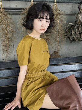 ローブ アオヤマ(LOAVE AOYAMA) 秋の柔らかボブパーマ/前髪パーマ　20代30代