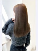 縮毛矯正ロング♪コスメストレート髪質改善ココアベージュ