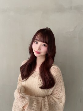 オフ(off) 透明感のある大人wine red × ゆるふわレイヤー♪