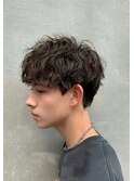 20代30代メンズパーマ/マッシュ/クール/ダークブラウン
