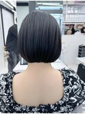 黒髪カタログ/ボブルフ/小顔に見せるヘア/ワンレン
