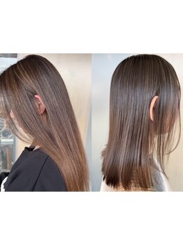 【冬の乾燥対策/ヒト幹細胞培養液原液配合トリートメント取扱】ヒト幹細胞配合の縮毛矯正でツヤ感UP◇