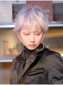 ショートヘア/ウルフショート/ホワイトブリーチ/PEEKABOO/西尾