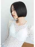 姫カットレイヤー刈り上げボブラベンダーミルクティー
