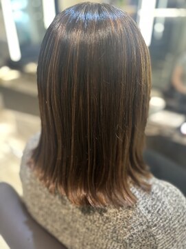 エムテコ(M.techo) 切りっぱなし！ミディアム☆ナチュラルハイライト