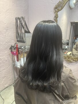 暗髪グレージュ×ロングレイヤー【西武新宿駅】