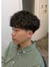 カット+シャドウパーマ￥14,080【千葉/メンズ/シャドウ/学割/眉毛】