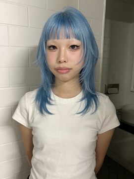 キルトプラスリム(Qilt+LIM) ペールブルー×レイヤーカット