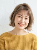透明感アッシュ×無造作外ハネこなれボブ