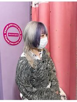 トミー(TOMMY)&nbsp;ハイトーンカラー/ウルフカット/シルバー＆紫
