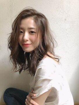 チョビー 銀座(chobii) [桜井]デジタルパーマイルミナカラー グレージュカラー