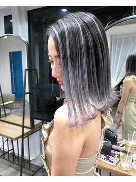 アミ ヘアー ガーデン(ami hair garden) ハイライトバレイヤージュ×ロブ