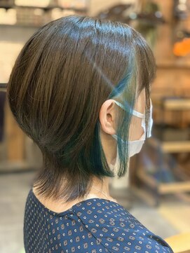 ヘアーデザイン ジュモク(Hair Design Jumoku) イヤリングカラーブルー