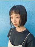 大人なオン眉ボブ　#ボブ#シースルー