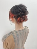 ショートカットアップヘアスタイル/インナーカラー