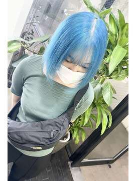ラニヘアサロン(lani hair salon) 水色カラー