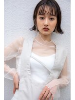 マイ ヘア デザイン 岡崎(MY hair design)&nbsp;前髪/マチルダボブ/ピンクベージュ/インナーグレージュ/岡崎