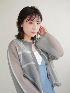 ムク 甲府(muku.) 前髪/マチルダボブ/ピンクベージュインナー/グレージュ[甲府駅]