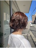 ミニボブ×パーマ