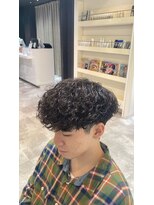 アース 三軒茶屋店(HAIR&MAKE EARTH)&nbsp;三軒茶屋_メンズ_パーマ_スペインカール_ミディアム_強め_