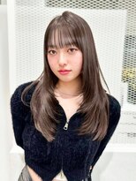 ブラウン韓国ハイレイヤーカット20代30代A103