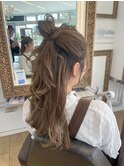 ヘアアレンジお団子ハーフ