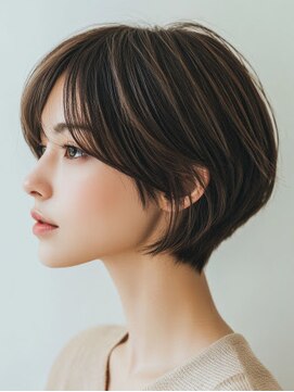 ロディーナコク 大口 新子安(rodina.coc) 30代40代50代◎大人ナチュラルショートボブ/白髪ぼかし