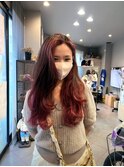 バレイヤージュピンク
