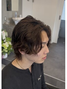 エッジ(EDGE) メンズ刈り上げないミディアム無造作パーマ