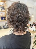 【Champ小阪店】くせ毛対策◎大人ウルフにぷるんと艶パーマ♪