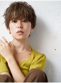 マッシュショートヘア◎フェザーショート/マロンベージュ本厚木