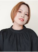 〈a27〉ショート韓国ボブハイライト髪質改善ブリーチ前髪20代30