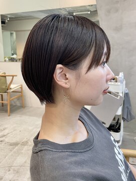 ミィ 浦和(mee) 透明感カラー ボブ 前髪 ショート カラー ブリーチ&ダブルカラー