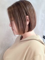 エリマ 武蔵小杉(elima) 武蔵小杉前髪なし大人ボブ白髪ぼかしハイライトベージュカラー