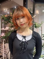 ヘアーアンドメイク ビス(HAIR&MAKE bis) ルーツカラー/ミルクティー×オレンジ【NOKA】