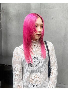 ヴァーディ オモテサンドウ(Vardy omotesando) pink/ビビッドピンク レイヤー 表参道ハイトーン