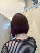 クレア 茅ヶ崎(CREA)&nbsp;ワインレッド/ボルドーカラー/切りっぱなしボブ/秋カラー