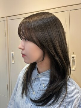 ジーナ 渋谷駅前(Zina) まとまるハッシュレイヤー×オリーブブラウン