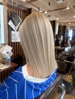 サンドレオ 新宿店(sand Leo)&nbsp;顔周りカット/縮毛矯正/ダークブラウン/コーラルピンク