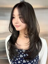シオン(shion) ウルフカットロング韓国ヘア顔周りレイヤー_ba592961