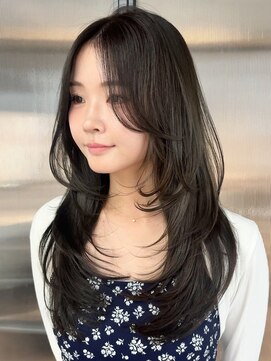 シオン(shion) ウルフカットロング韓国ヘア顔周りレイヤー_ba592961