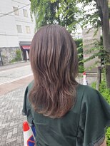 ミーサ(MYSA) 白髪ぼかしハイライト ピンクベージュカラー