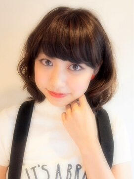 ヘアーデザイン リント(hair design Rinto) オーガニックパーマ×重めバングのドーリースタイル