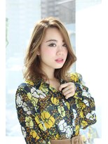 セピアージュ サンク(hair beauty clinic salon Sepiage cinq)&nbsp;デザインカラ-×切りっぱなしボブ×オン眉×ひし形シルエット