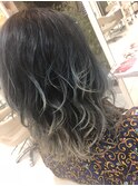 アクアブルー×グラデーション