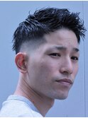 ワイルドアップバングベリーショートフェードカット