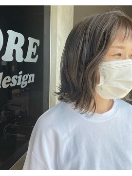 フィオーレ ヘアデザイン(FIORE hair design) モードネイビー/秋カラー/オン眉ボブ