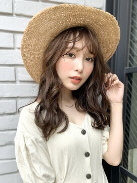 アイティー バイ アルバム 中野店(IT by ALBUM) ゆるリゾートスタイル_オリーブカラーハイライトカラー_37589